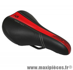 Selle enfant mission noir deco rouge/argent 240x160mm rail acier noir marque DDK - Accessoire Vélo