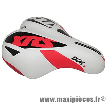 Selle enfant xrs blanc deco rouge/noir 203x145mm rail acier noir marque DDK - Accessoire Vélo