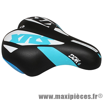 Selle enfant xrs noir deco bleu/blanc 203x145mm rail acier noir marque DDK - Accessoire Vélo