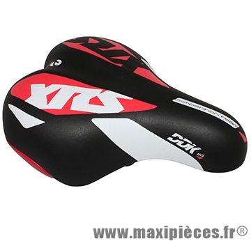 Selle enfant xrs noir deco blanc/rouge 203x145mm rail acier noir marque DDK - Accessoire Vélo