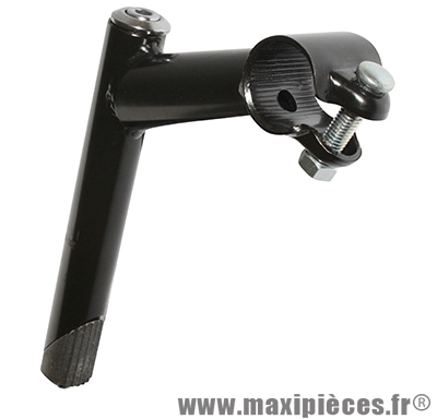 Potence VTT long. 60 mm noire inclinaison 25° diam.cintre 25,4mm pivot 21,1mm *Déstockage !