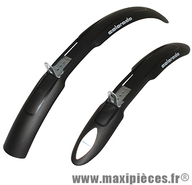 Garde boue VTT av+ar 20-24 pouces colorado noir pour v-brake (paire) marque Polisport - Pièce Vélo