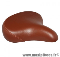 Selle city classic mixte marron avec ressorts argent 268x258mm rail acier marque DDK - Accessoire Vélo