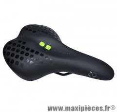 Selle city confort density line mixte noir deco vert/gris 270x175mm rail acier noir marque DDK - Accessoire Vélo