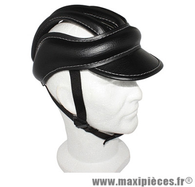 Casque vélo urban retro noir (modèle vintage non homologue) - Accessoire Vélo Pas Cher