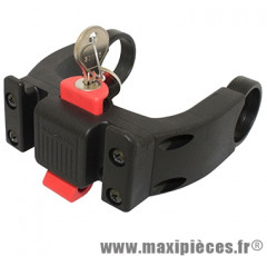 Fixation de panier avant VAE (vélo électrique) sur cintre diam 22-26mm +31.8mm (avec antivol) marque Klickfix - Accessoire Vélo