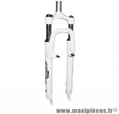 Fourche VTT 27.5 pouces a ressort blanc réglable/blocable deb. 60mm marque Zoom - Matériel pour Cycle