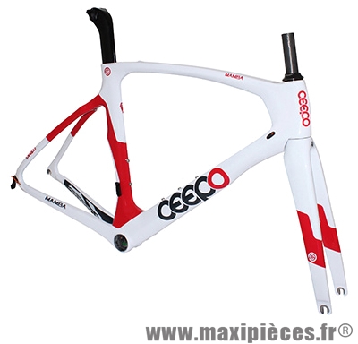 Cadre mamba blanc/rouge (taille XS) marque Ceepo - Matériel pour Cycle