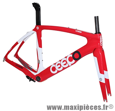 Cadre venom rouge/blanc (taille M) (+ étrier frein arrière) marque Ceepo - Matériel pour Cycle