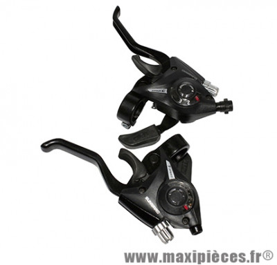 Levier/manette VTT 3x7v. noir alu pour frein v-brake compatible shimano 2016 - Accessoire Vélo Pas Cher