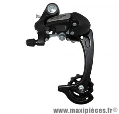 Dérailleur VTT arrière 9/8v. noir grande chape (compatible shimano jusqu'a 34dts) -Pièce Vélo Top Qualité