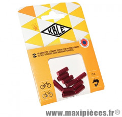 Embout autoblocant pour gaine 4 mm rouge (sachet de 10 pièces) marque Transfil - Matériel pour Cycle