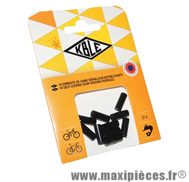 Embout autoblocant pour gaine 4 mm noir (sachet de 10 pièces) marque Transfil - Matériel pour Cycle