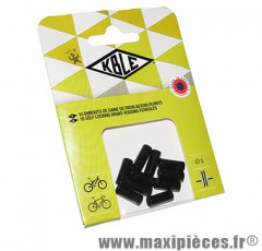 Embout gaine de frein autoblocant Kble Transfil 5mm de couleur noir (x10)