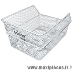 Panier arrière acier maille cento blanc (32x17x22cm) marque Basil - Matériel pour Cycle