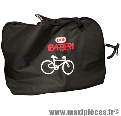 Housse de transport vélo toile noir avec 2 poches pour roues (lg140xl28xh100) - Accessoire Vélo Pas Cher