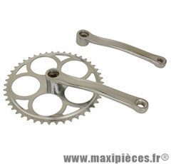Pédalier city acier chrome 170mm plateau 46d. chaine 3.30 - Accessoire Vélo Pas Cher * Prix spécial !