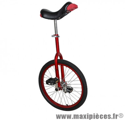 Monocycle 20 pouces rouge tige de selle réglable (roue alu) - Accessoire Vélo Pas Cher - Autres vélos complet