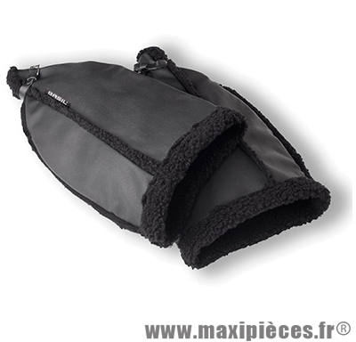 Protège main vélo warmers imitation cuir noir (contre le froid et l'humidité) marque Basil - Matériel pour Cycle