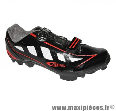 Chaussure VTT rider noir/rouge brillant t42 fixation boa compatible spd marque GES