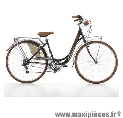 V lo city bike 28 liberty acier femme 6 vitesses noir mat taille