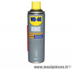 Dégraissant spécial vélo WD-40 pour chaines, dérailleurs et cassettes en aérosol 500ml