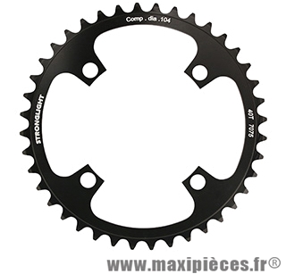 Plateau 40 dents bosch d.104 noir 4 branches pour système bosch e-drive avant 2014 marque Stronglight - Pièce Vélo