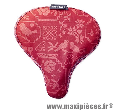 Couvre selle bohème vintage rouge (28x23 cm) marque Basil - Matériel pour Cycle