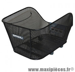 Panier arrière adulte acier nid abeille icon medium noir avec anse fixation - Matériel pour Cycle Basil