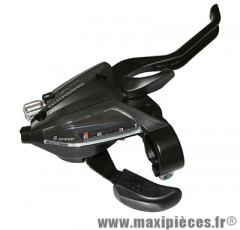 Levier-manette VTT stef500 droit 8 vitesses noir pour frein v-brake 2 doigts - Matériel Vélo Shimano