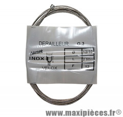 Câble de dérailleur inox pour shimano 2,50m (boite de 25 câbles) - Roues et Pièces Vélo Vélox