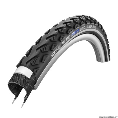 Pneu vélo VTT 26x1.75 marque Schwalbe land cruiser plus couleur noir (sous couche protection 3mm renfort)