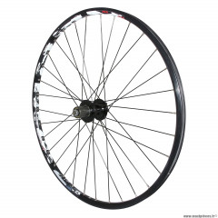 Roue vélo VTT 27.5 pouces karma disc arrière couleur noir double paroi moyeu 6 trous pour cassette shimano-sram 11-10-9-8 vitesses marque Vélox