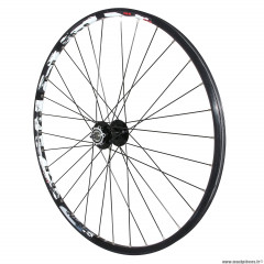 Roue vélo VTT 27.5 pouces karma disc avant couleur noir double paroi moyeu 6 trous marque Vélox