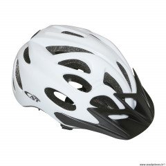 Casque vélo adulte taille 55-58 marque Newton city v2 couleur blanc avec visière et lock + éclairage diodes incorporé