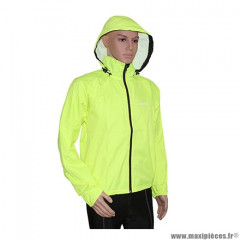 Coupe vent adulte taille XXL marque Chiba couleur jaune fluo avec capuche et housse transport