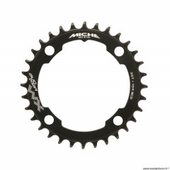 Plateau vélo vae-e-bike mono 32 dents diamètre 104 noir 4 branches alu 7075 pour système brose marque Miche