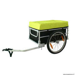 Remorque vélo utilitaire maxi 40kg avec housses (dimensions intérieures l68 x l42 x h38) avec roues 20 pouces fixation axe de roue
