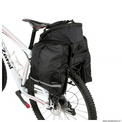 Sacoche arrière vélo à pont z traveler 80 universel 32 litres polyester imperméable noir (32x23x21,5cm) marque Zéfal