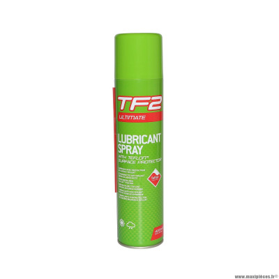 Lubrifiant pour vélo 400ml marque Weldtite tf2 ultimate au téflon (spray)