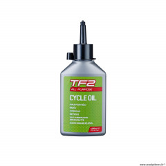 Lubrifiant pour vélo 125ml marque Weldtite tf2 cycle oil pour roulement-cable-chaine