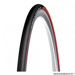 Pneu vélo route 700x23 marque Michelin lithion 3 couleur rouge (3x60 TPI)