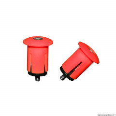 Bouchon de cintre avec expandeur couleur rouge fluo diamètre intérieur 18.2mm et extérieur 25.2mm (vendu par 2)