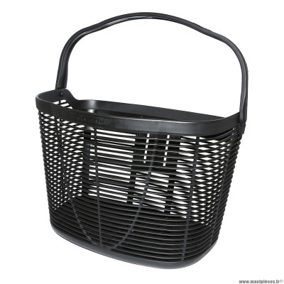 Panier vélo avant plastique Klickfix lamello 18 litres noir avec fixation fixe (39 x 28 x 28cm)