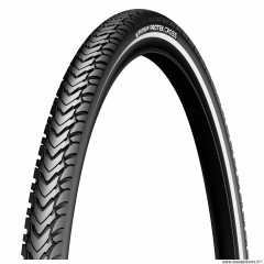 Pneu vélo VTT 26x1.85 marque Michelin protek cross couleur noir (renfort flanc reflex)