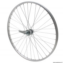 Roue city 650x35b alu torpedo arrière moyeu acier rétropédalage 1 vitesses (coaster brake) marque Vélox