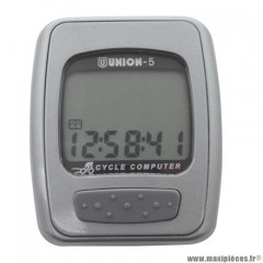 Compteur vélo union 5n gris (5 fonctions)