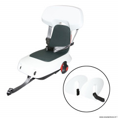 Porte bébé-siège enfant arrière à fixer sur porte bagage fixation etau guppy junior blanc coussin gris (6ans - jusqu'a 35 kgs) marque Polisport