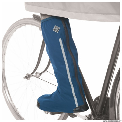 Paire couvre chaussure vélo taille 44-47 hiver tucano uose bleu waterproof
