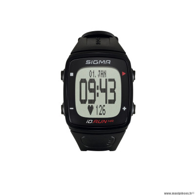 Cardio id.run hr couleur noir 10 fonctions dont distance et vitesse gps prise de la fréquence au poignet marque Sigma